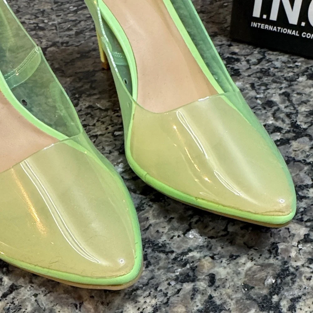 INC International Concepts Women's Lime Green Heels NIB 9 - Picture 4 of 15